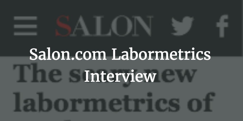 Salon.com Labormetrics Interview with Matt Crampton