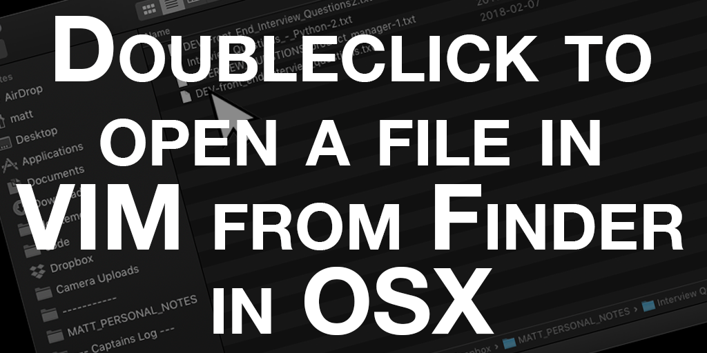 Doubleclick to open a file in VIM from OSX