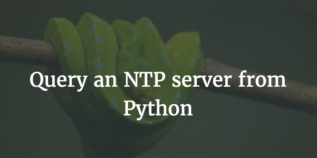 Query an NTP server from Python