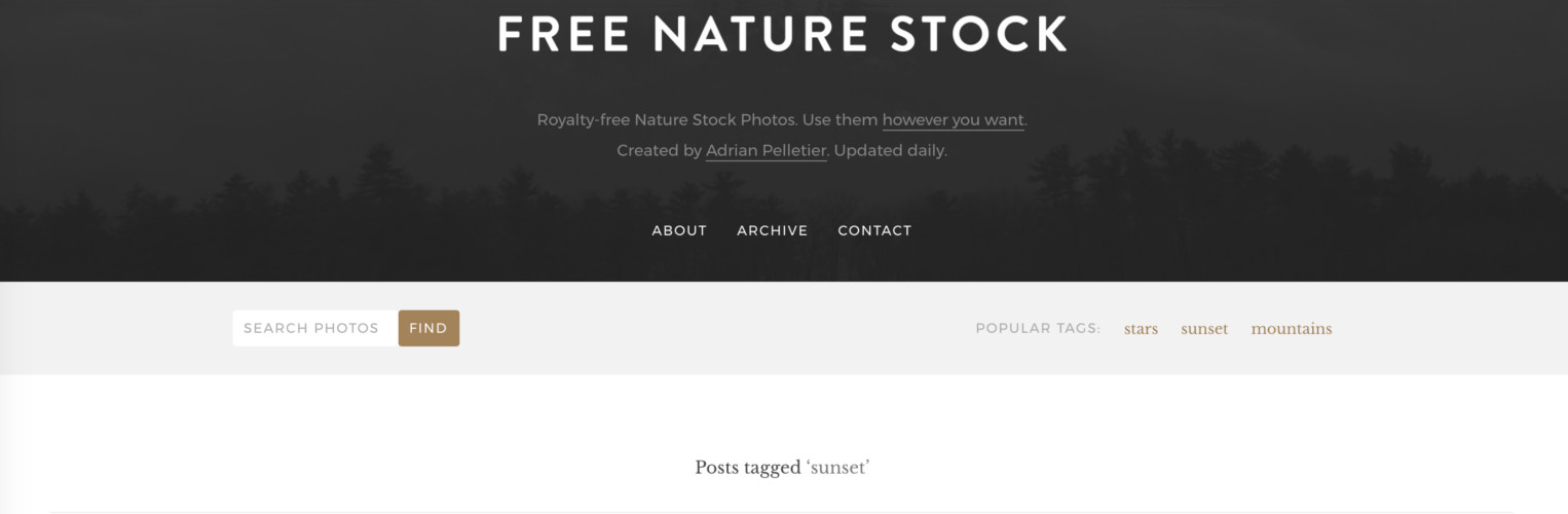 Free Nature Stock Screenshot